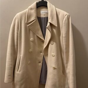 Calvin Klein off-white Wool Coat